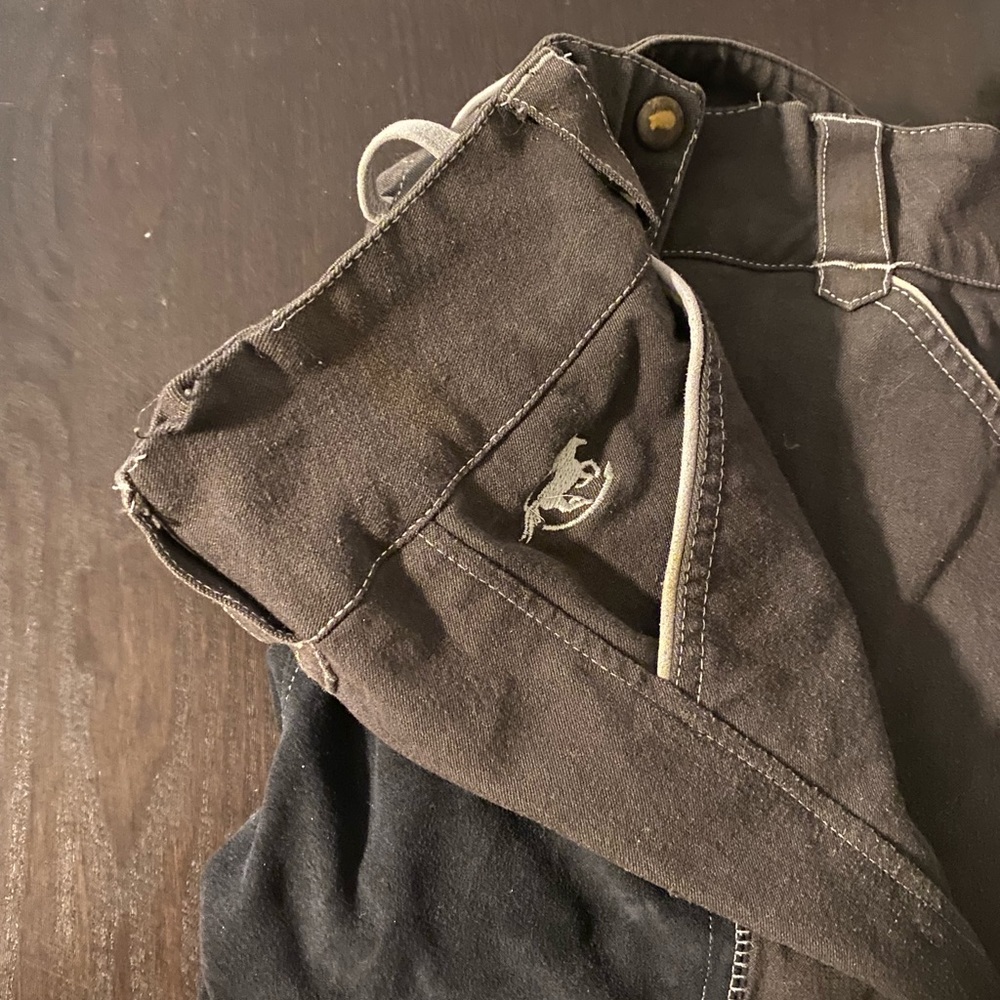 Piper Full Seat Breeches 28R Grey and Black